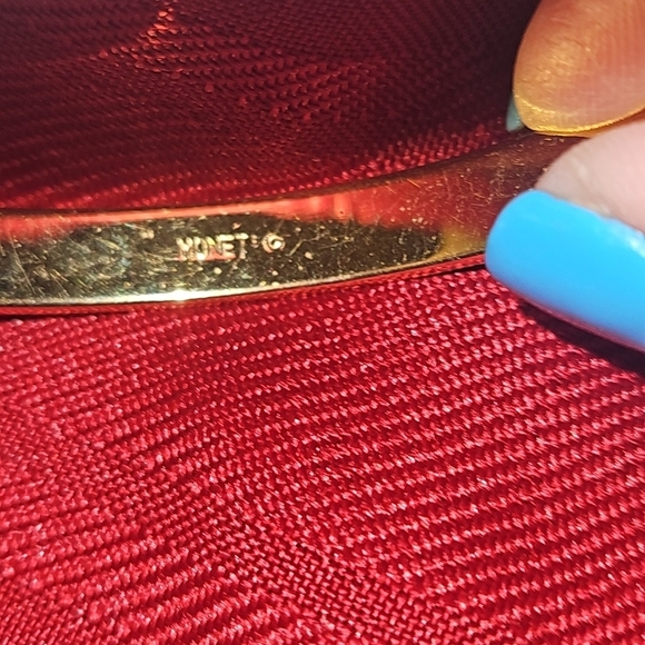 Monet Gold and White Bangle - Picture 3 of 5